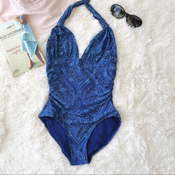 navy blue one piece bathing suit